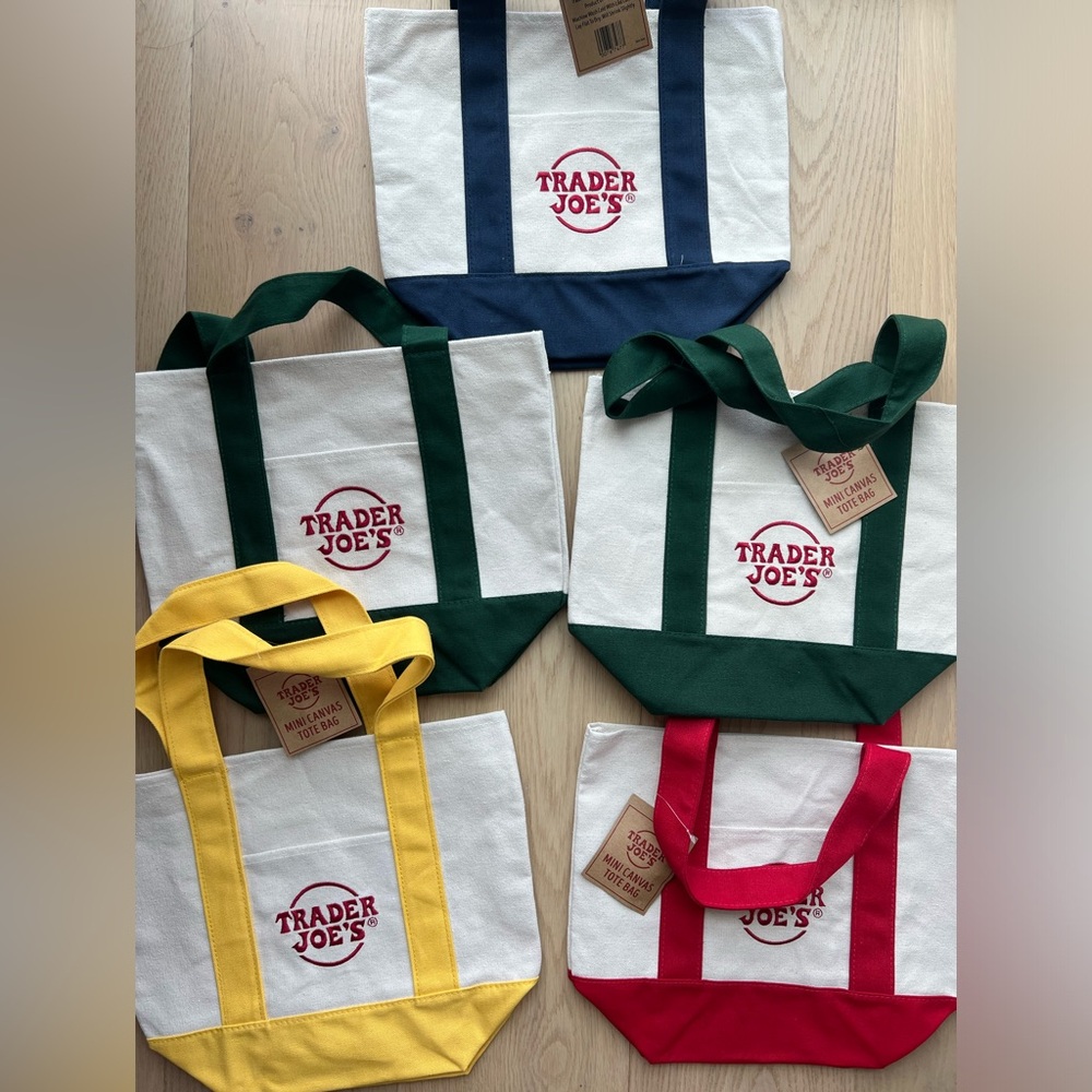 Trader Joe’s mini tote bag bundle NWT